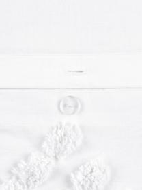 Baumwollperkal-Bettwäsche Fia mit getufteter Verzierung, Webart: Perkal Fadendichte 180 TC, Weiß, 200 x 200 cm + 2 Kissen 80 x 80 cm