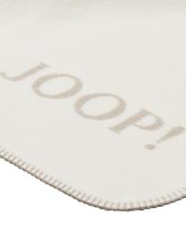 Manta suave de tejido polar Uni Dobleface, 58% algodón, 35% poliacrílico, 7% poliéster, Beige, crema, An 150 x L 200 cm