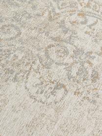 Handgeweven chenille vloerkleed Nalia in vintage stijl, Bovenzijde: 95% katoen, 5% polyester, Onderzijde: 100% katoen, Beigetinten, met patroon, B 160 x L 230 cm (maat M)