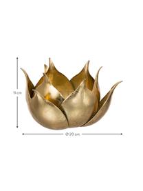 Design-Teelichthalter Conla, Metall, beschichtet, Goldfarben, Ø 20 x H 11 cm