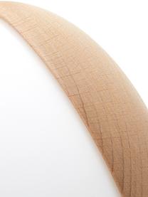 Lampada da parete e soffitto con decoro in legno Sfera, Paralume: vetro opale, Decorazione: legno, Bianco opalino, legno chiaro, Larg. 15 x Prof. 20 cm