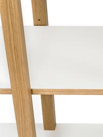 Estantería de roble Newbury, Estructura: madera de roble con certi, Estantes: tableros de fibra de dens, Blanco, roble, An 90 x Al 210 cm