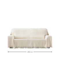 Funda sofá multifuncional Amazonas, 80% algodón, 20% otras fibras, Crema, An 180 x L 260 cm