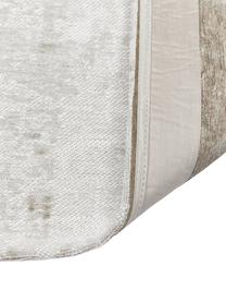 Alfombra de algodón de tejido plano Louisa, Parte superior: 85% algodón, 15% poliéste, Reverso: látex, Tonos grises, plateado, An 80 x L 150 cm (Tamaño XS)