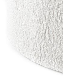 XL teddy kruk Alida in wit met opbergruimte, Bekleding: 100% polyester (teddyvach, Teddy wit, Ø 70 x H 42 cm