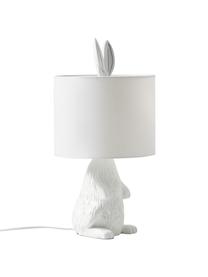 Stolní lampa s postavičkou králíka Cesta, Bílá, Ø 24 cm, V 48 cm
