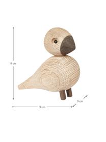 Designer-Deko-Objekt-Set Lovebirds, 2-tlg., Eichenholz, lackiert, Helles & Dunkles Eichenholz, B 9 x H 9 cm
