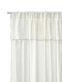 Polopriehľadný ľanový záves Eleonara, 2 ks, 100 % ľan, Krémovobiela, Š 145 x D 260 cm