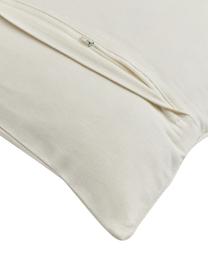 Funda de cojín bordada de algodón texturizada Vahid, Funda: 100% algodón ecológico, c, Ocre, blanco crema, An 45 x L 45 cm