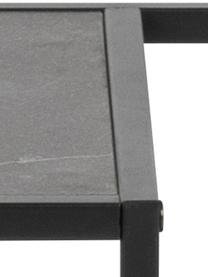 Libreria effetto marmo Infinity, Ripiani: pannello di fibra a media, Struttura: metallo verniciato a polv, Nero marmorizzato, Larg. 72 x Alt. 114 cm