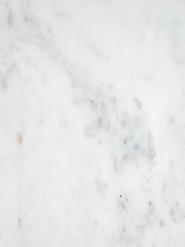 Stolik pomocniczy z marmuru Alys, Blat: marmur, Stelaż: metal malowany proszkowo, Biały, marmurowy, odcienie złotego, S 45 x W 50 cm