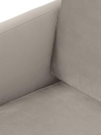 Samt-Sofa Fluente (2-Sitzer) mit Metall-Füßen, Bezug: Samt (Hochwertiger Polyes, Gestell: Massives Kiefernholz, FSC, Füße: Metall, pulverbeschichtet, Samt Beige, B 166 x T 85 cm