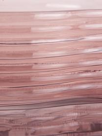 Ciotola decorativa rosa Wave, Ø 22 cm, Vetro, Rosa trasparente, Ø 22 x Alt. 11 cm