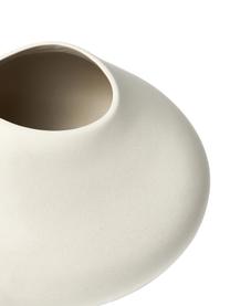 Vaso fatto a mano Latona, Gres, Bianco crema opaco, Ø 26 x Alt. 19 cm