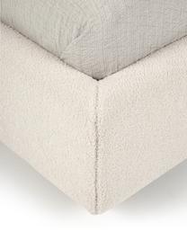 Łóżko tapicerowane bouclé z miejscem do przechowywania Ebba, Tapicerka: bouclé (100% poliester) D, Stelaż: lite drewno sosnowe, płyt, Nogi: lite drewno sosnowe, Beżowy bouclé, S 160 x D 200 cm