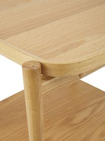 Tavolino in legno di quercia con cassetto Libby, Struttura: legno massiccio di querci, Legno di quercia, Larg. 49 x Alt. 50 cm