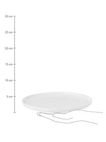 Talerz śniadaniowy Porcelino, 4 szt., Porcelana o celowo nierównym kształcie, Biały, Ø 22 cm
