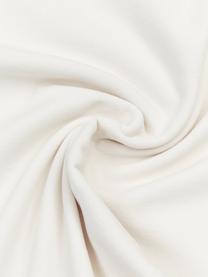 Housse de coussin velours blanc crème uni Dana, 100 % velours de coton, Beige, larg. 30 x long. 50 cm