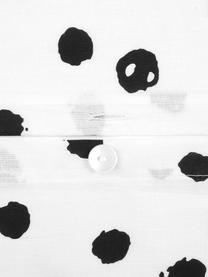 Pościel z bawełny Jana, Biały, czarny, 135 x 200 cm + 1 poduszka 80 x 80 cm