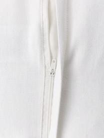 Funda de cojín de yute Jerome, Parte trasera: 100% algodón, Beige, blanco, An 40 x L 40 cm