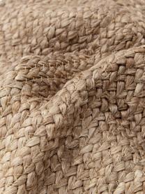 Jute-Kissenhülle Jerome mit Quasten, Rückseite: 100% Baumwolle, Braun, B 40 x L 40 cm