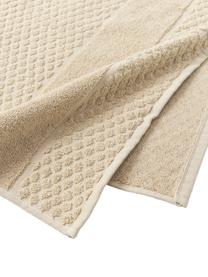 Handdoekenset Katharina met honingraatpatroon, 3-delig, Beige, Set met verschillende formaten