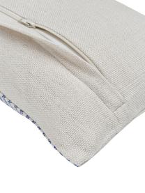 Gestreepte kussenhoes Relax van gerecycled katoen, 100% katoen, GRS-gecertificeerd, Blauw & crèmewit, gestreept, B 30 x L 60 cm