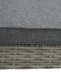 Leżak ogrodowy London, Stelaż: plecionka polietylenowa, Szary, D 197 x S 60 cm