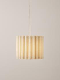 Lámpara de techo de lino Lucina, Pantalla: lino, Estructura: metal, Cable: cubierto en tela, Beige, Ø 35 x Al 28 cm