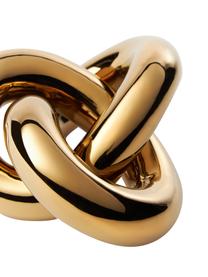 Deko-Objekt Knot aus Keramik, Keramik, Goldfarben, glänzend, B 19 x H 9 cm
