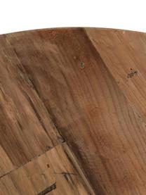Mesa de centro redonda de teca Sixtine, Tablero: madera de teca reciclada, Estructura: metal pintado, Teca, negro, Ø 60 x Al 35 cm