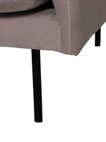 Sofá de terciopelo Moby (3 plazas), Tapizado: terciopelo (poliéster de , Estructura: madera de pino maciza, Patas: metal con pintura en polv, Terciopelo gris pardo, An 220 x F 95 cm