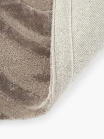Ręcznie tuftowany dywan z krótkim włosiem z wypukłą strukturą Winola, Taupe, beżowy, S 80 x D 150 cm (Rozmiar XS)