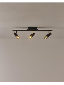 Riel LED Bobby, Anclaje: metal con pintura en polv, Estructura: metal con pintura en polv, Negro, dorado, An 66 x Al 13 cm