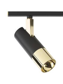 Riel LED Bobby, Anclaje: metal con pintura en polv, Estructura: metal con pintura en polv, Negro, dorado, An 66 x Al 13 cm