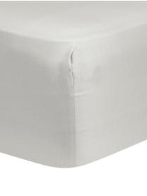 Lenzuolo con angoli in raso di cotone grigio chiaro Comfort, Grigio chiaro, Larg. 200 x Lung. 200 cm