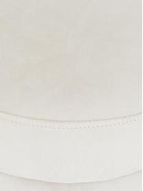 Fluwelen poef Alto in crèmewit, Bekleding: fluweel (100% polyester), Frame: massief grenenhout, multi, Fluweel crèmewit, Ø 42 x H 47 cm