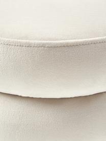 Tabouret en velours Alto, Velours blanc crème, Ø 42 x haut. 47 cm