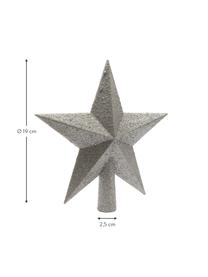 Estrella Árbol de Navidad irrompible Stern, Ø 19 cm, Plástico, purpurina, Plateado, Ø 19 cm