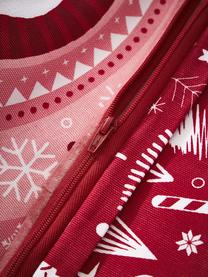 Funda de cojín doble cara invernal Sweater, Funda: 100% algodón, Blanco, rojo, rosa, An 45 x L 45 cm
