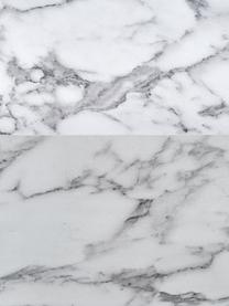 Table basse aspect marbre Lesley, Panneau en fibres de bois à densité moyenne (MDF), enduit feuille mélaminée, Blanc, marbré, larg. 90 x haut. 35 cm