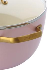 Kochtopf-Set Padova mit Antihaftbeschichtung, 10-tlg., Griffe: Edelstahl, beschichtet mi, Rosa, Goldfarben, Set mit verschiedenen Größen