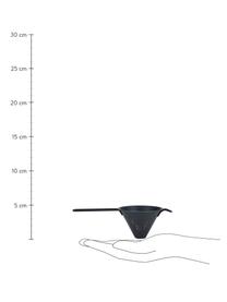 Passoire en acier inoxydable noir Reina, Acier inoxydable, enduit, brossé, Noir, long. 16 cm