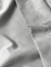 Parure copripiumino in raso di cotone grigio chiaro Premium, Tessuto: Raso Densità del filo 400, Grigio chiaro, Larg. 200 x Lung. 200 cm