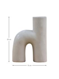 Design-Vase Ovie in organischer Form, Dolomitstein, Grau, B 15 x H 20 cm