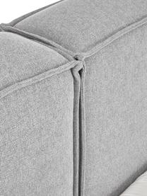 Lit en tissu capitonné gris clair avec rangement Lennon, Tissu gris clair, larg. 140 x long. 200 cm