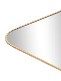Specchio da parete con cornice dorata Rounded, Cornice: ferro verniciato finitura, Superficie dello specchio: vetro a specchio, Dorato, Larg. 35 x Alt. 51 cm