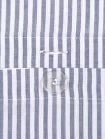 Baumwoll-Bettwäsche Ellie in Blau/Weiß, fein gestreift, Webart: Renforcé Fadendichte 118 , Weiß, gestreift, 155 x 220 cm + 1 Kissen 80 x 80 cm