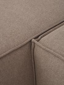Canapé d'angle modulable Lennon, Tissu brun, larg. 327 x prof. 180 cm, méridienne à gauche