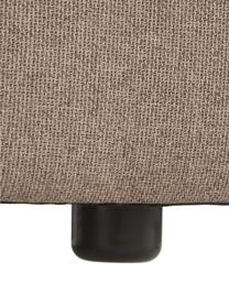 Modulaire hoekbank Lennon, Bekleding: 100% polyester De slijtva, Frame: massief grenenhout, FSC-g, Poten: kunststof, Geweven stof bruin, B 327 x D 180 cm, hoekdeel rechts
